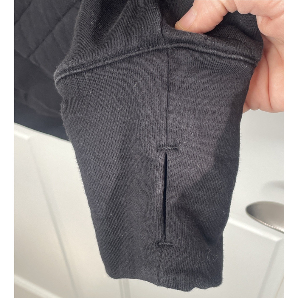 Lululemon Women's Forever Warm Black Quilted 1/4 Zip Pullover Sz 6 Outdoors Cozy - Picture 8 of 16